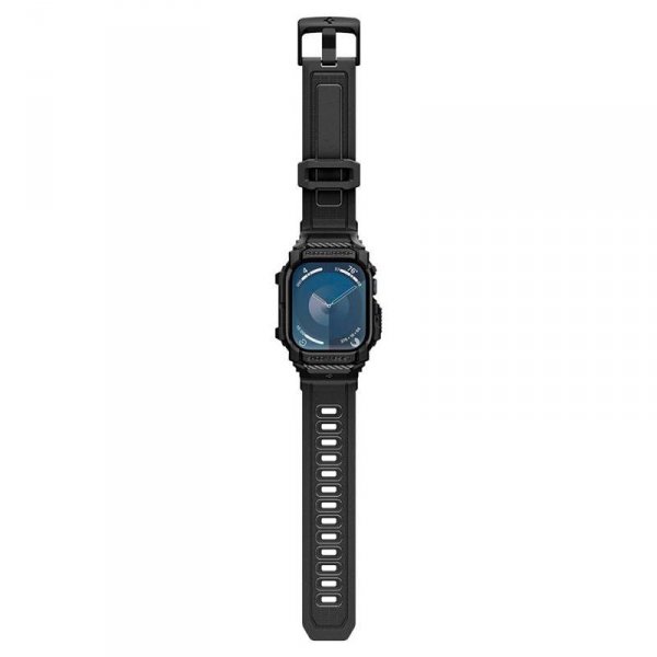 Spigen Rugged Armor Pro - Pasek z obudową do Apple Watch 10 42 mm (Matte Black)