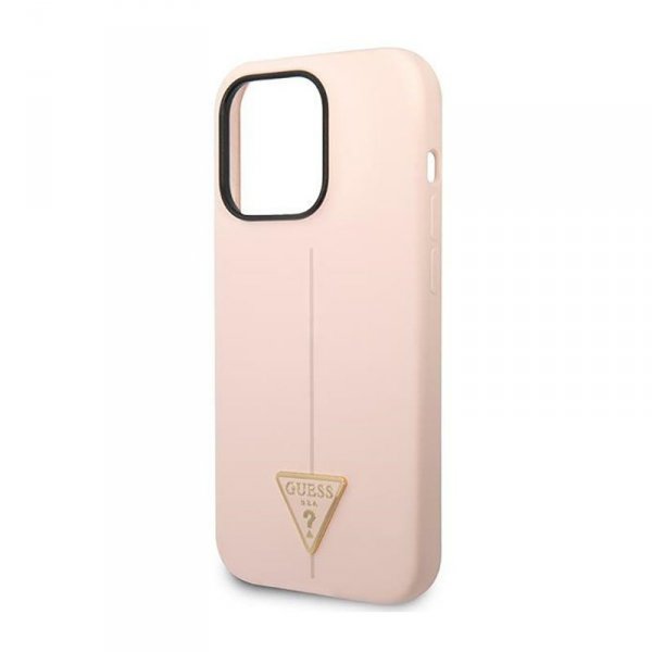 Guess Silicone Triangle Logo - Etui iPhone 14 Pro Max (różowy)