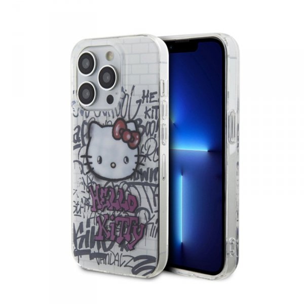Hello Kitty IML Kitty On Bricks Graffiti - Etui iPhone 13 Pro Max (biały)