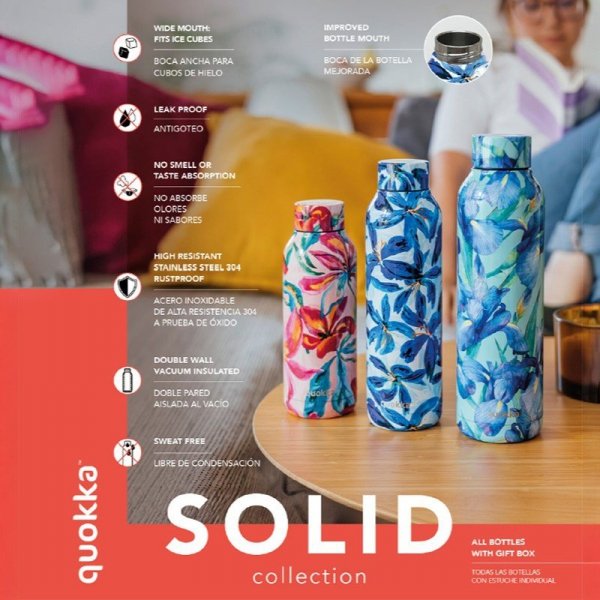 Quokka Solid - Butelka termiczna ze stali nierdzewnej 510 ml (White)