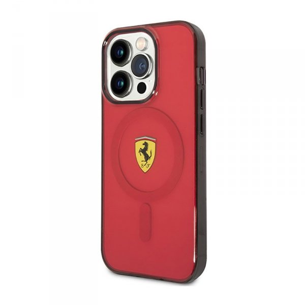 Ferrari Translucent MagSafe - Etui iPhone 14 Pro Max (Czerwony)