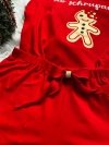 Piżamka świąteczna komplet spodenki + koszulka nadruk piernik świateczny K-07