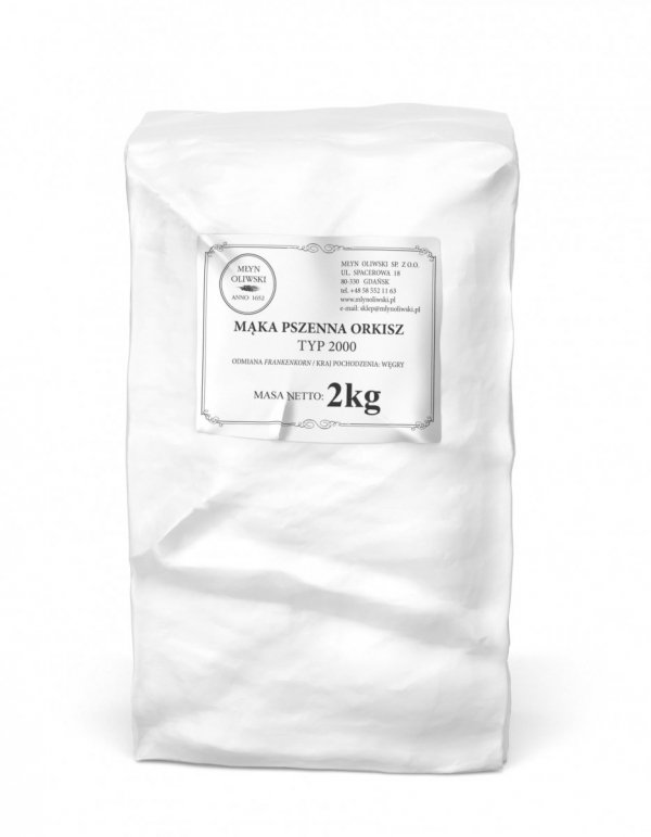 Mąka pszenna orkiszowa typ 2000 (razowa) - 2kg