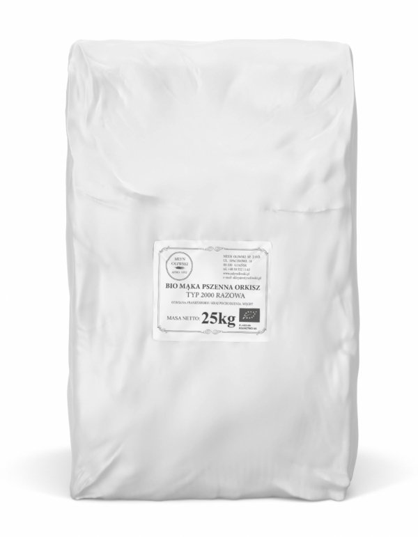 Mąka pszenna orkiszowa typ 2000 (razowa) - 25kg