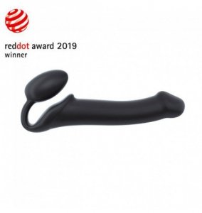 Strap-on-me Silicone bendable strap-on Black L