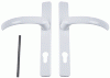 Klamka-klamka drzwiowa Jowisz 32 P Biały 9016 92mm DS