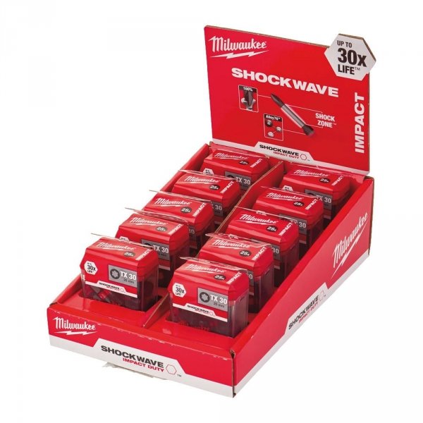 25x Milwaukee Bit Shockwave CD TX30 25mm