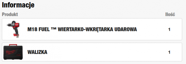 M18 FPD2-0X Wiertarko-wkrętarka udarowa 135Nm Milwaukee