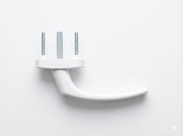 Klamka okienna aluminiowa do okien Neptun Biała