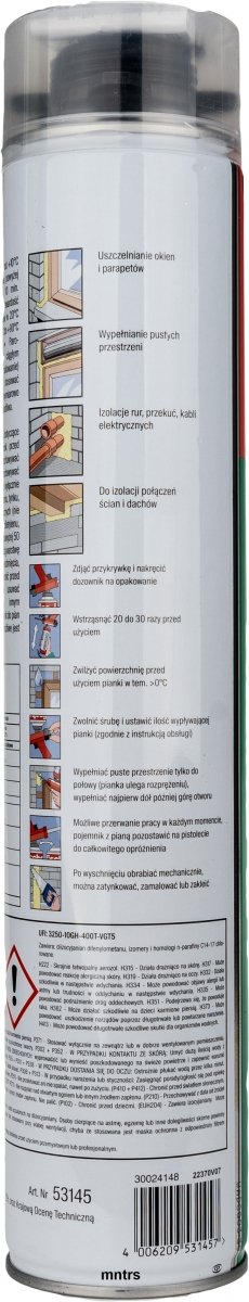 12x Piana Fischer LETNIA 750ml pianka montażowa PU