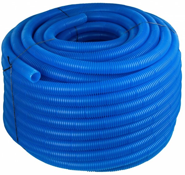 Peszel rura karbowana 23/28mm 50m niebieska do rur pex pp kabli przewodów 320N osłonowa