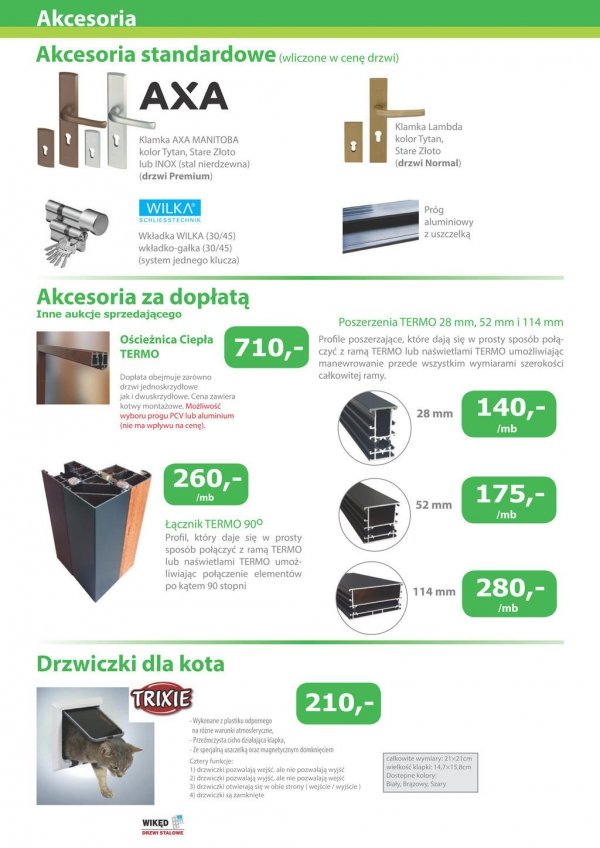 Drzwi wejściowe zewnętrzne Wikęd Premium wzór 34a