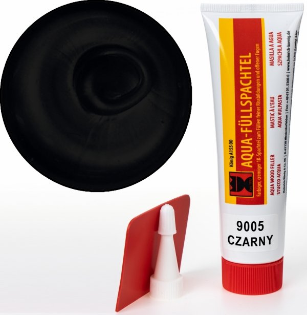 Szpachla AQUA RAL 9005 Czarny głęboki 150g drewno fornir pcv aluminium metal