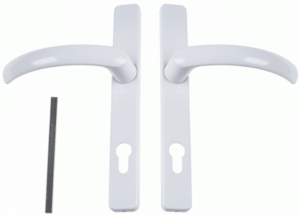 Klamka-klamka drzwiowa Jowisz 32 P Biały 9016 92mm DS