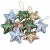 Gwiazdki Brokatowe MIX 4cm 9szt KR1480 [20opak]