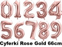 Balony Cyferki Rose Gold 66cm