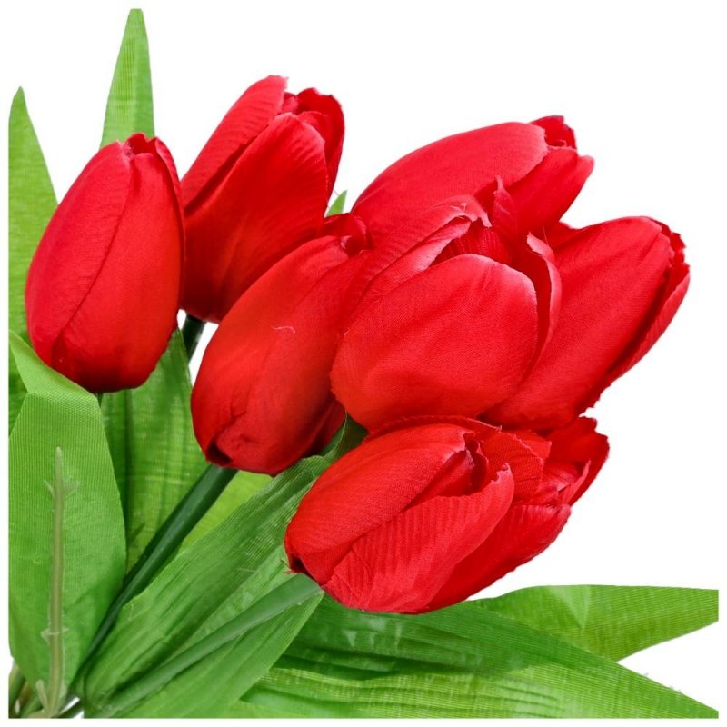 Bukiet Tulipanów Czerwone Materiałowe [10 sztuk]