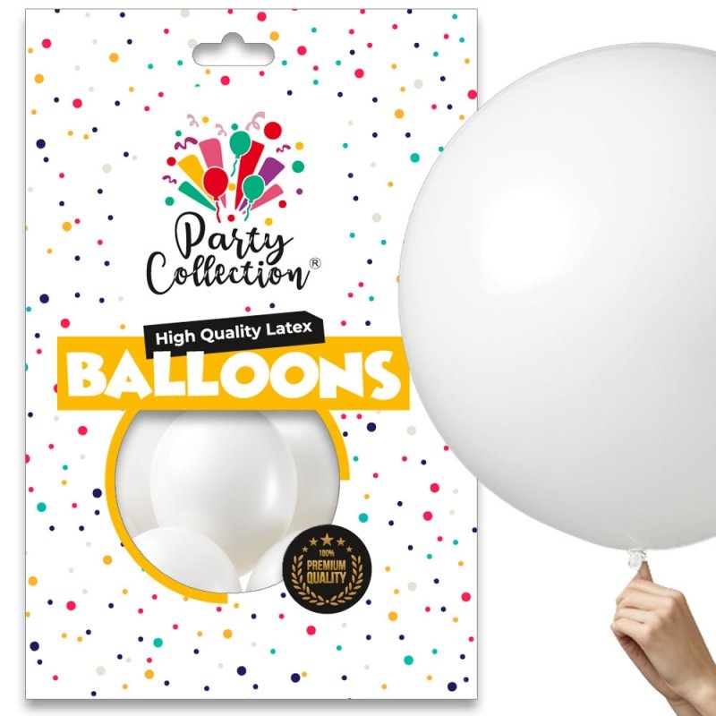 Balony Pastel Biel 18" 25szt KR541-5 [10opak]