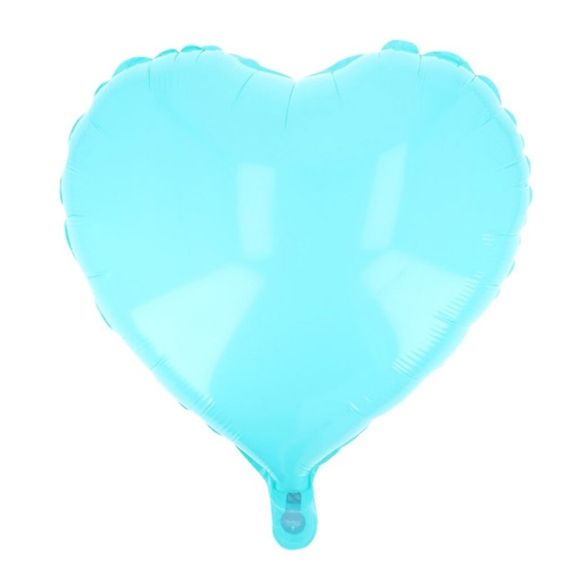 Balon Foliowy Serce Niebieski Pastel 45cm [ Komplet 20szt ]