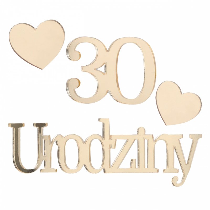 Napis Urodziny+30 Serca [35kompletów]