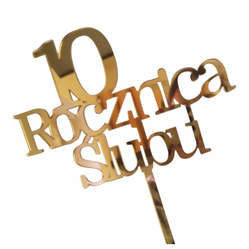 Topper 10 Rocznica Ślubu - 5szt 
