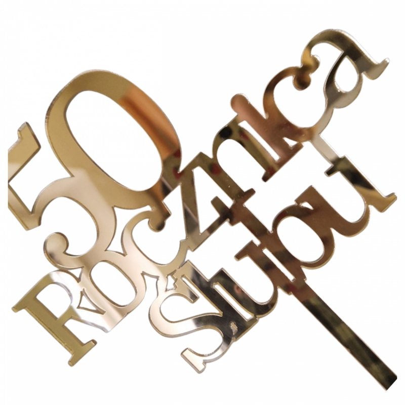 Topper 50 Rocznica Ślubu - 5szt 