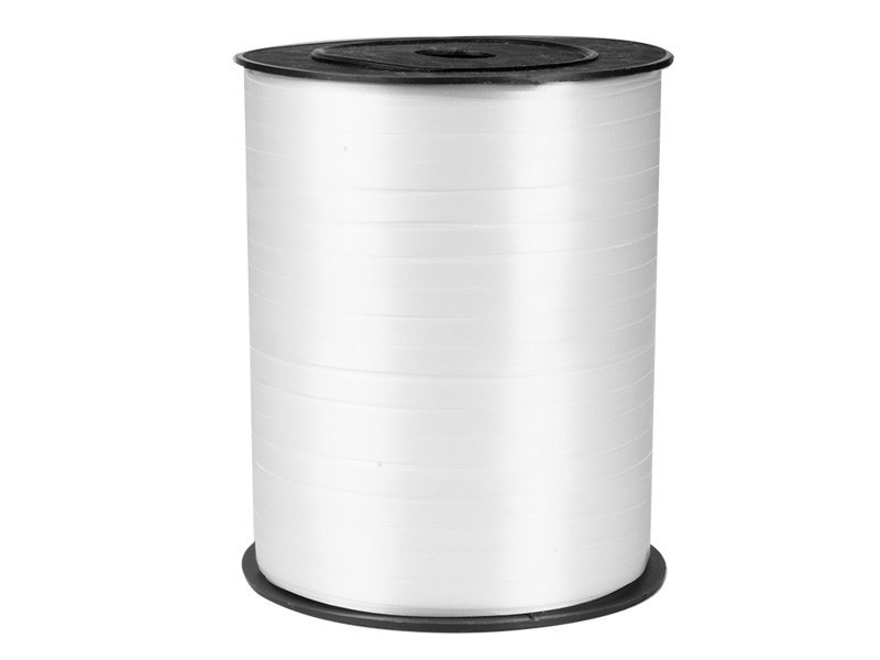 Wstążka do Balonów Biała [komplet - 50 Rolek]