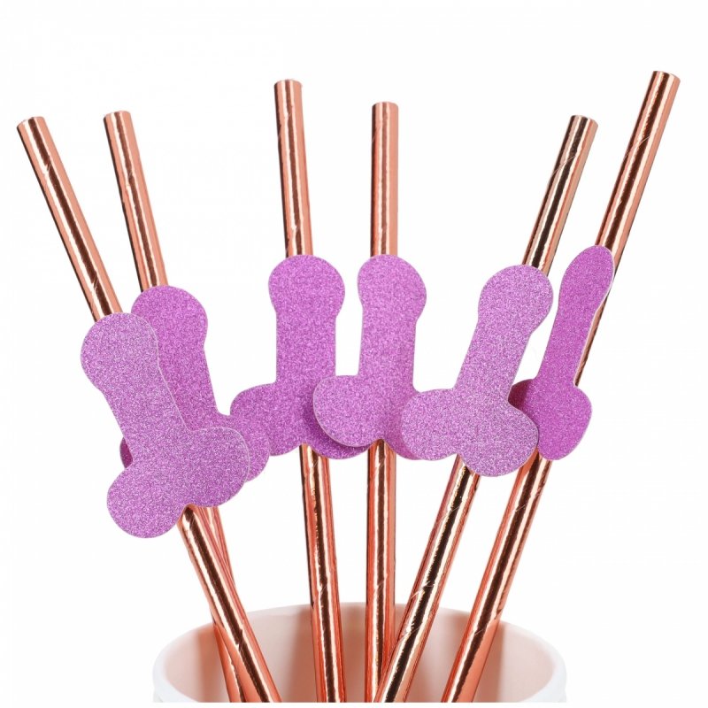 Słomki Peniski Rosegold [15opak]