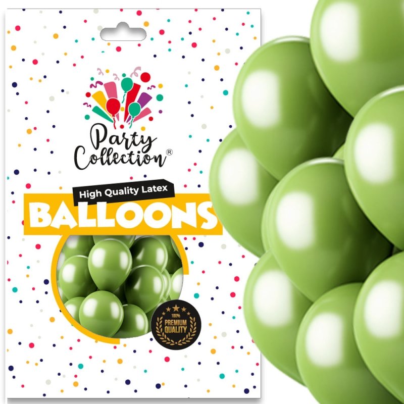 Balony Vintage Zielone Jabłuszko 14" 50szt KR649-15 [10opak]