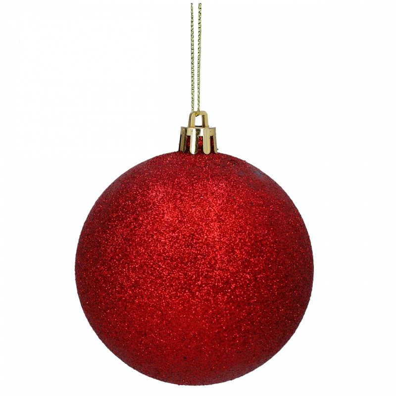 Bombki 12szt 6cm Czerwone KR1202D [25op]