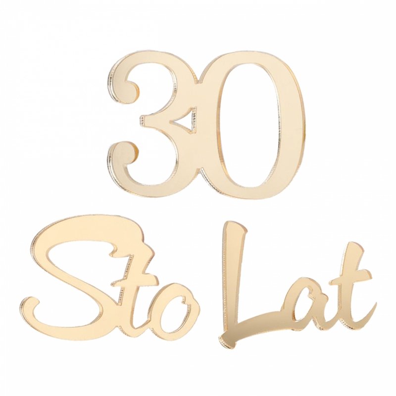 Napis Sto Lat+30 Plexi [10kompletów]