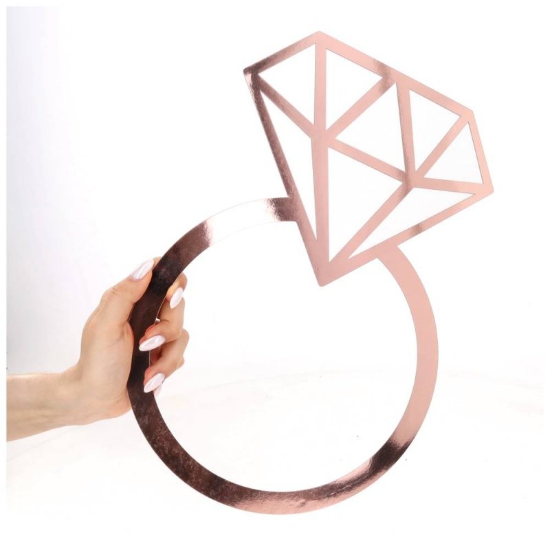 Pierścionek Z Diamentem Duży Rosegold [10kompl]