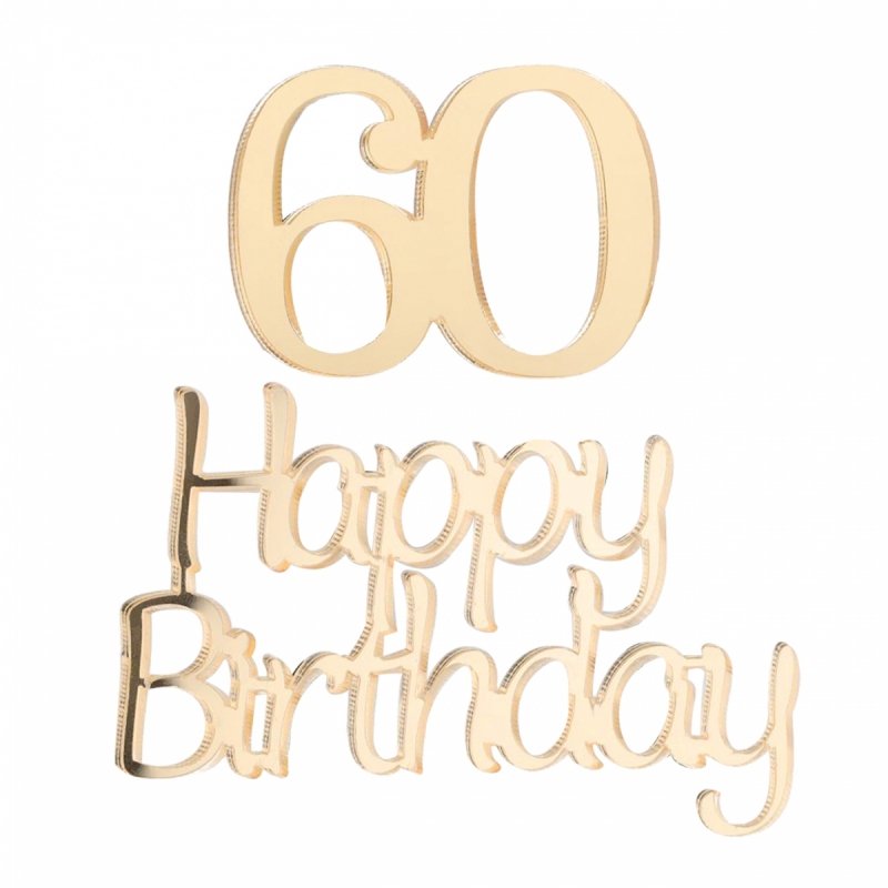 Napis Happy Birthday+60 Plexi [50kompletów]