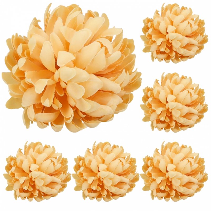 Główki Chryzantema 13cm 6szt Krem KR1840B [10opak]