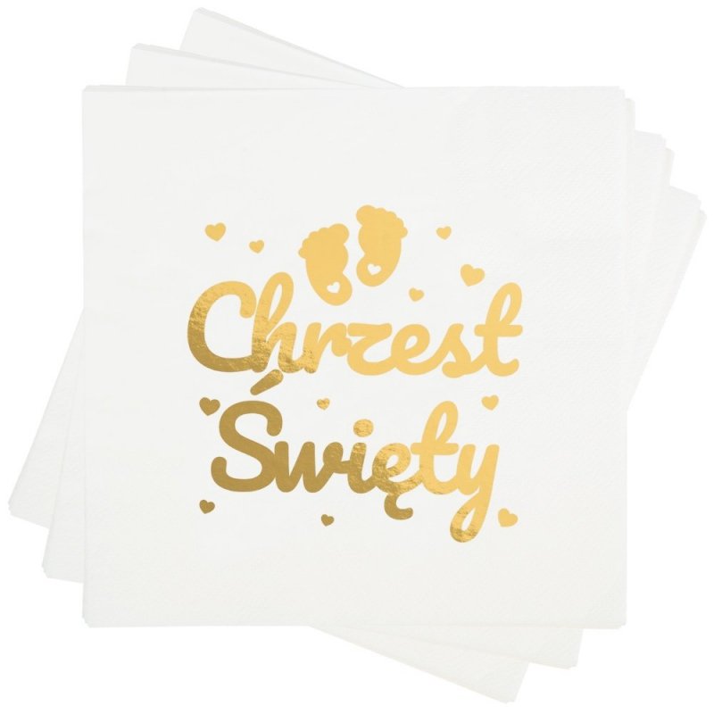 Serwetki Chrzest Święty Stópki [ 80 opakowań ] 