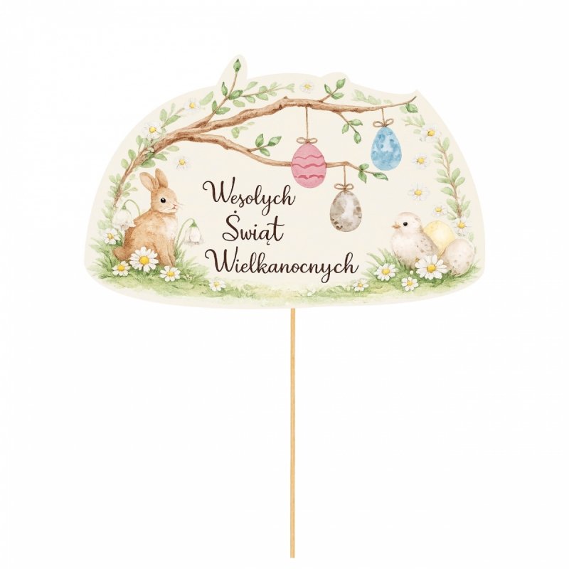 Topper Wesołych Świat Wielkanocnych Beermata [20szt]