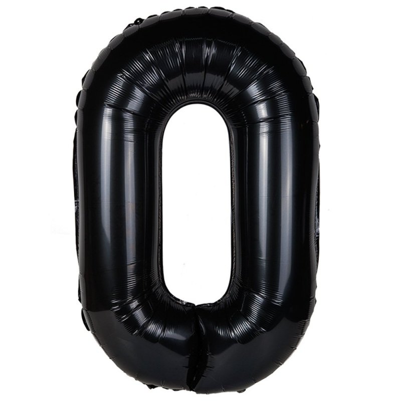 Balon Foliowy &quot;0&quot; Czarny 100cm [100opak]