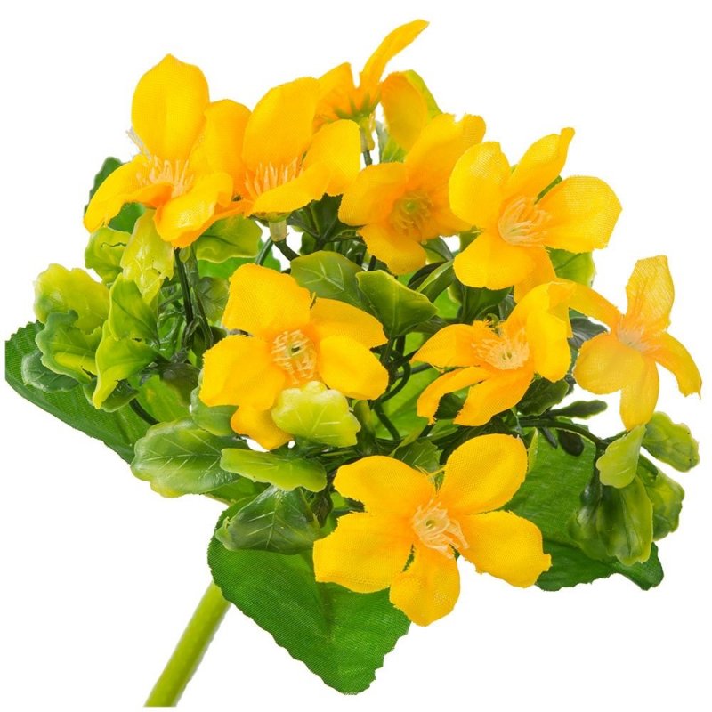 Bukiet Żółtych Kwiatów Duże Liście [ 100szt ]