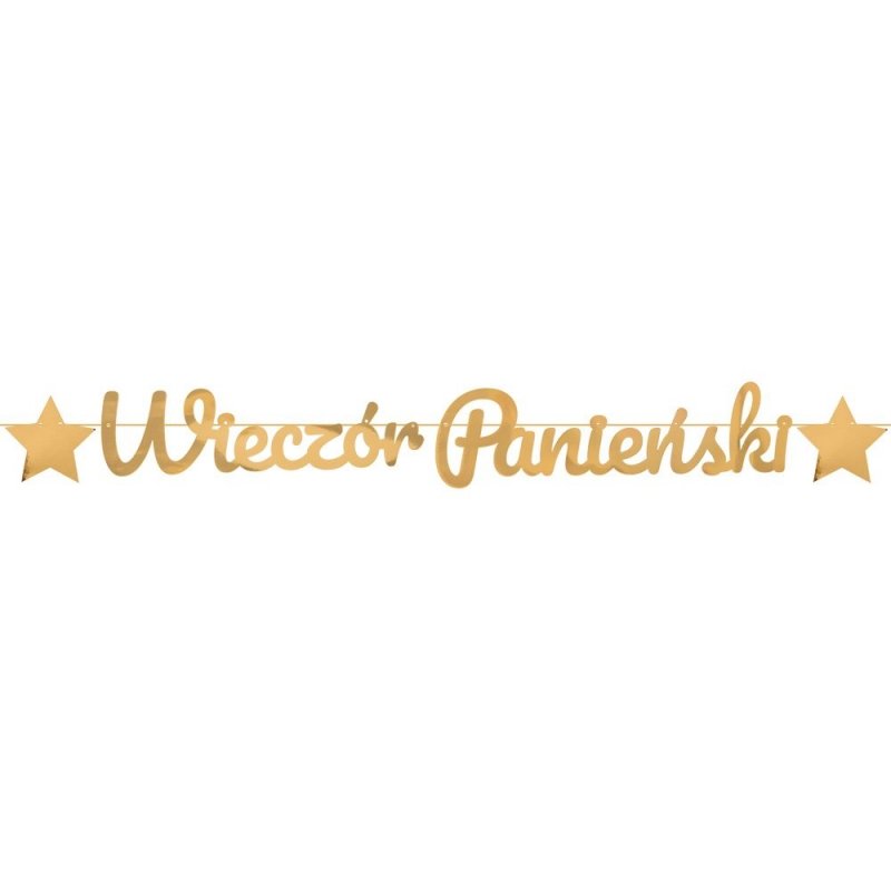 Baner Wieczór Panieński Gwiazdki Złoto [ 50szt ]
