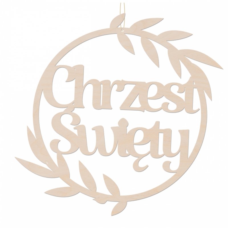Łapcz Chrzest Święty Listki Sklejka [20szt]