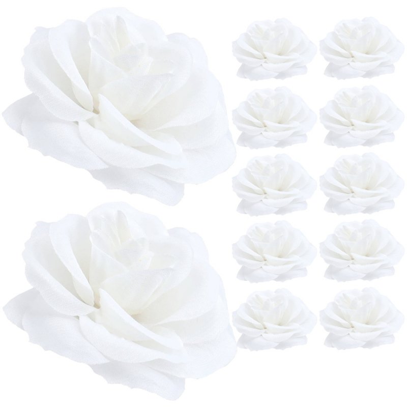Główki Wyrobowe Róże 12szt Biały [5-opak]