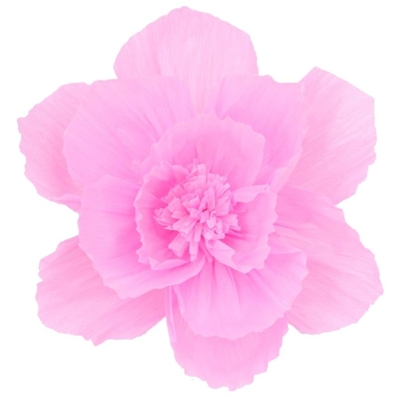 Papierowy Kwiat 35cm Jasny Róż KR555F[ Komplet 50 sztuk ]
