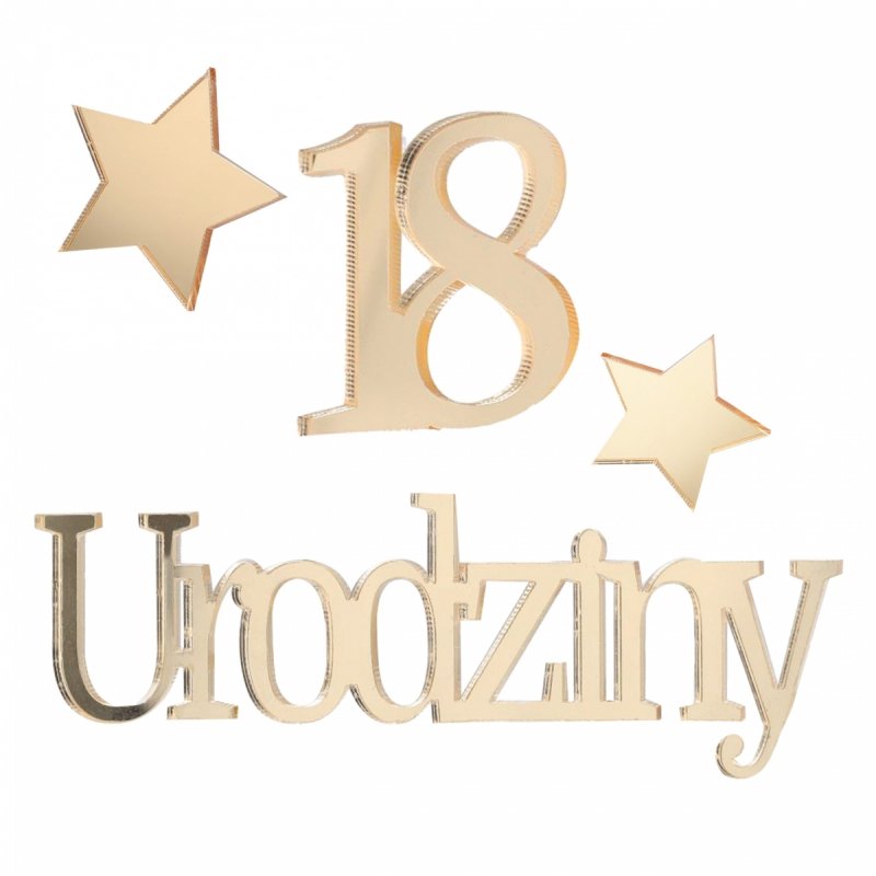 Napis Urodziny+18 Gwiazdki [35kompletów]
