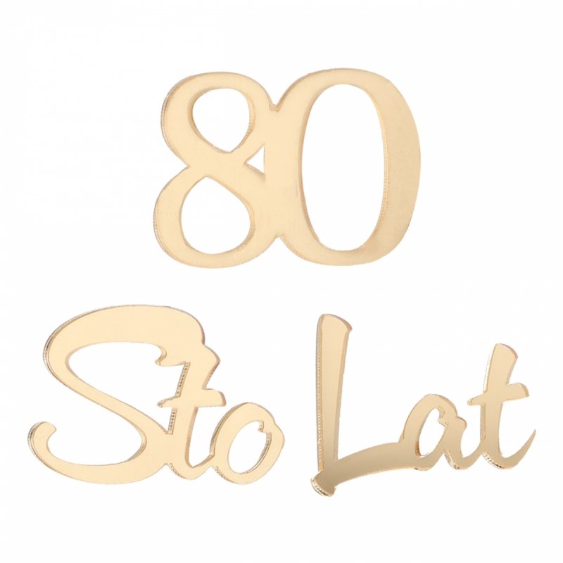 Napis Sto Lat+80 Plexi [50kompletów]