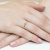 Pierścionek złoty 585 z brylantem 0,10ct zaręczynowy W-53