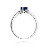 Pierścionek złoty 585 z brylantami 0,05ct szafirem 0,70ct W-301