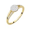 Pierścionek złoty 585 z brylantami 0,18ct zaręczynowy W-437