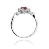Pierścionek złoty 585 z brylantami 0,12ct rubinem 0,60ct W-182