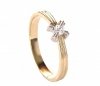 Pierścionek z brylantem 0,08ct zaręczynowy PR. 585