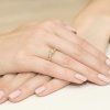 Pierścionek złoty 585 z brylantami 0,03ct cytrynem 0,50ct W-106